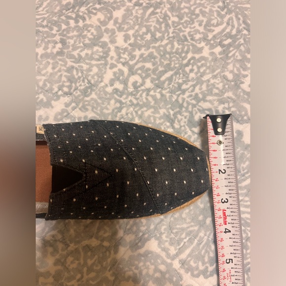 NWOT TOMS alpagarta chambray polka dot size 8 women’s rope style sole - Picture 9 of 10